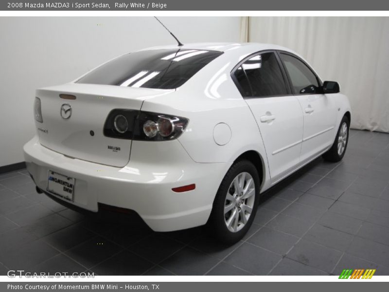 Rally White / Beige 2008 Mazda MAZDA3 i Sport Sedan