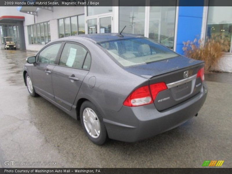 Magnetic Pearl / Beige 2009 Honda Civic Hybrid Sedan