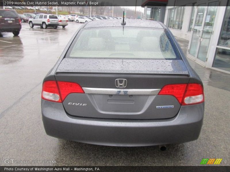 Magnetic Pearl / Beige 2009 Honda Civic Hybrid Sedan