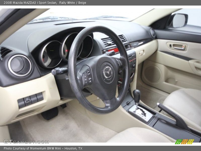 Rally White / Beige 2008 Mazda MAZDA3 i Sport Sedan