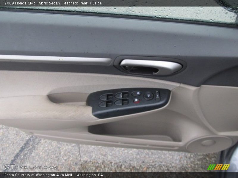 Magnetic Pearl / Beige 2009 Honda Civic Hybrid Sedan