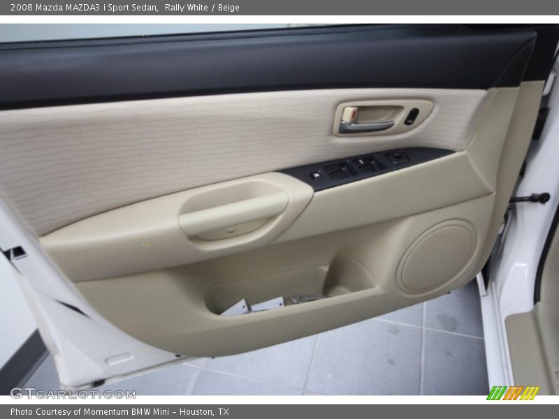 Rally White / Beige 2008 Mazda MAZDA3 i Sport Sedan