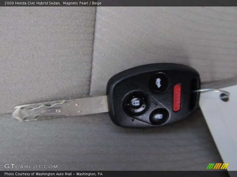 Magnetic Pearl / Beige 2009 Honda Civic Hybrid Sedan