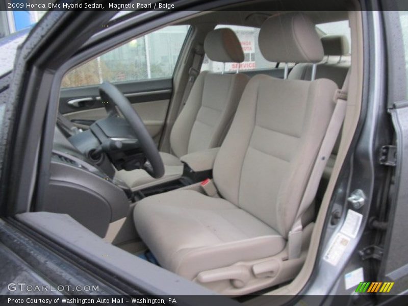 Magnetic Pearl / Beige 2009 Honda Civic Hybrid Sedan