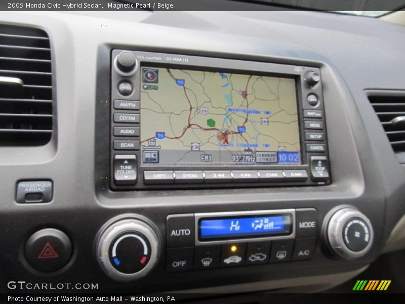Magnetic Pearl / Beige 2009 Honda Civic Hybrid Sedan