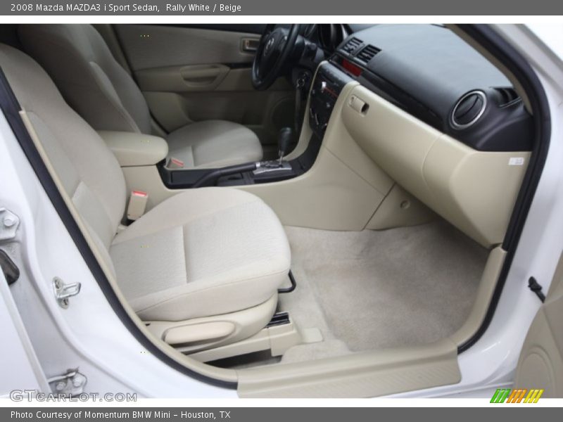 Rally White / Beige 2008 Mazda MAZDA3 i Sport Sedan