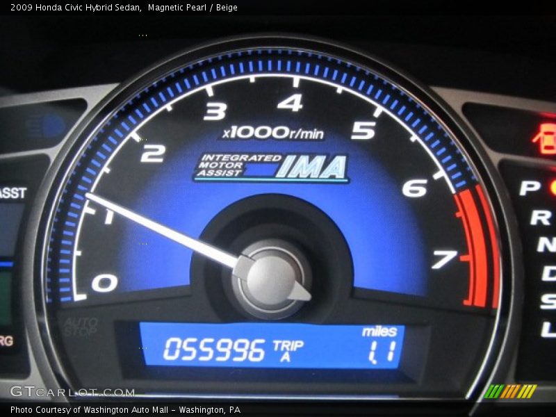 Magnetic Pearl / Beige 2009 Honda Civic Hybrid Sedan
