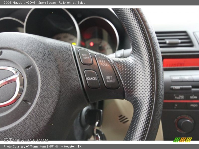 Rally White / Beige 2008 Mazda MAZDA3 i Sport Sedan