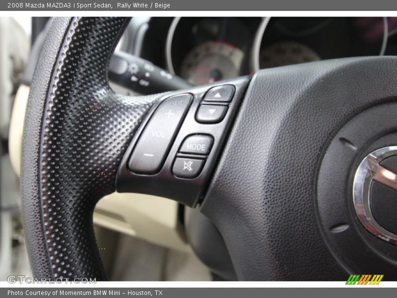 Rally White / Beige 2008 Mazda MAZDA3 i Sport Sedan