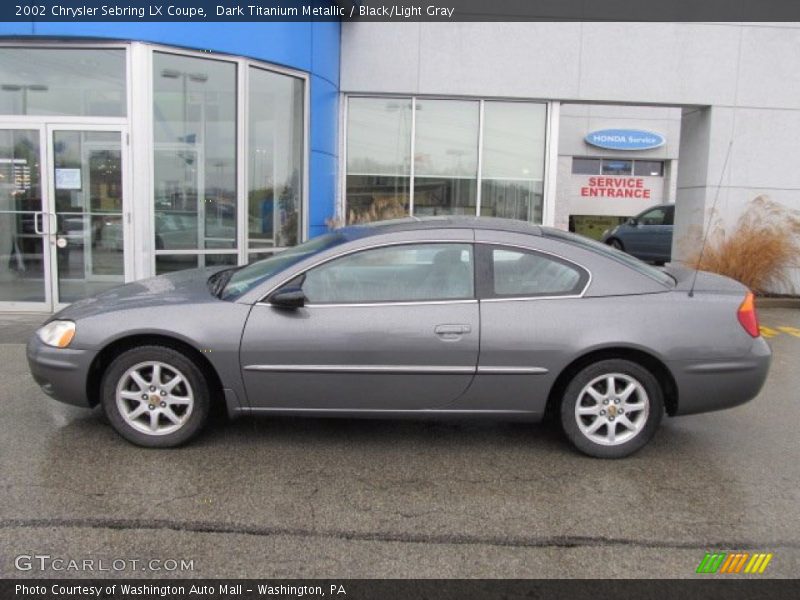 Dark Titanium Metallic / Black/Light Gray 2002 Chrysler Sebring LX Coupe