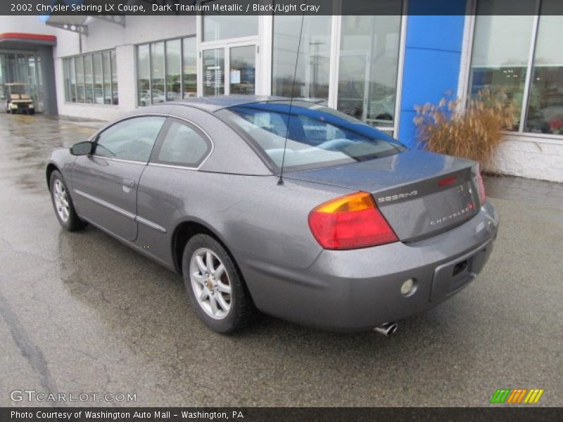 Dark Titanium Metallic / Black/Light Gray 2002 Chrysler Sebring LX Coupe