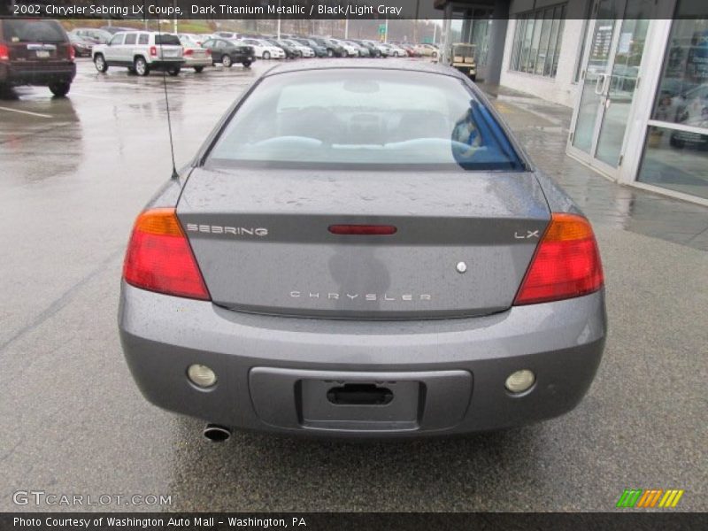 Dark Titanium Metallic / Black/Light Gray 2002 Chrysler Sebring LX Coupe