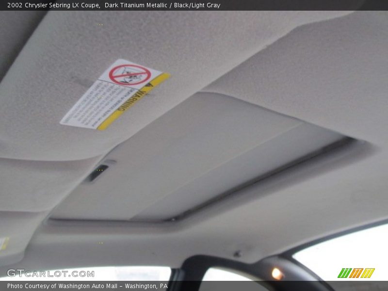 Dark Titanium Metallic / Black/Light Gray 2002 Chrysler Sebring LX Coupe