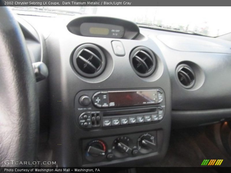 Dark Titanium Metallic / Black/Light Gray 2002 Chrysler Sebring LX Coupe