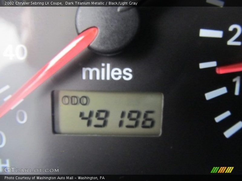 Dark Titanium Metallic / Black/Light Gray 2002 Chrysler Sebring LX Coupe