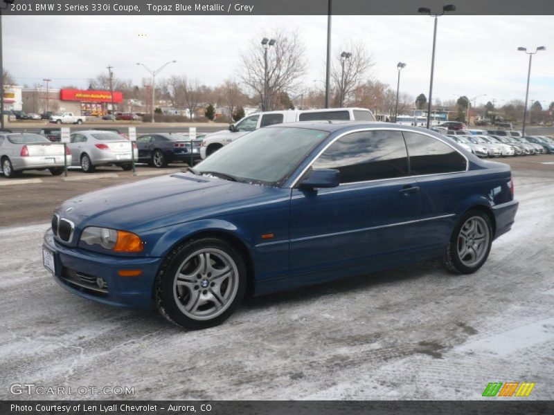 Topaz Blue Metallic / Grey 2001 BMW 3 Series 330i Coupe