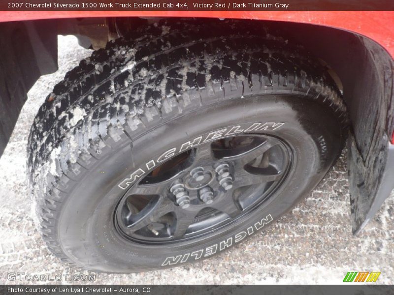 Victory Red / Dark Titanium Gray 2007 Chevrolet Silverado 1500 Work Truck Extended Cab 4x4