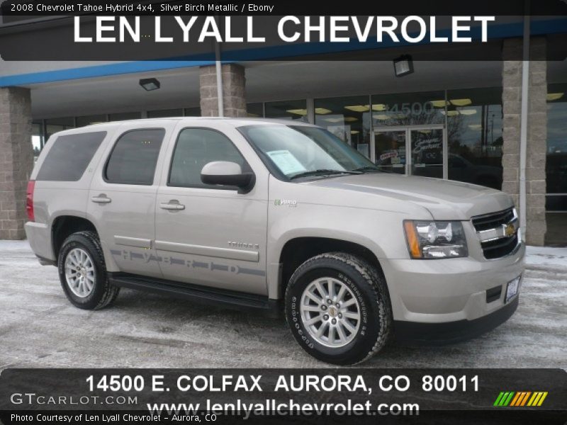 Silver Birch Metallic / Ebony 2008 Chevrolet Tahoe Hybrid 4x4