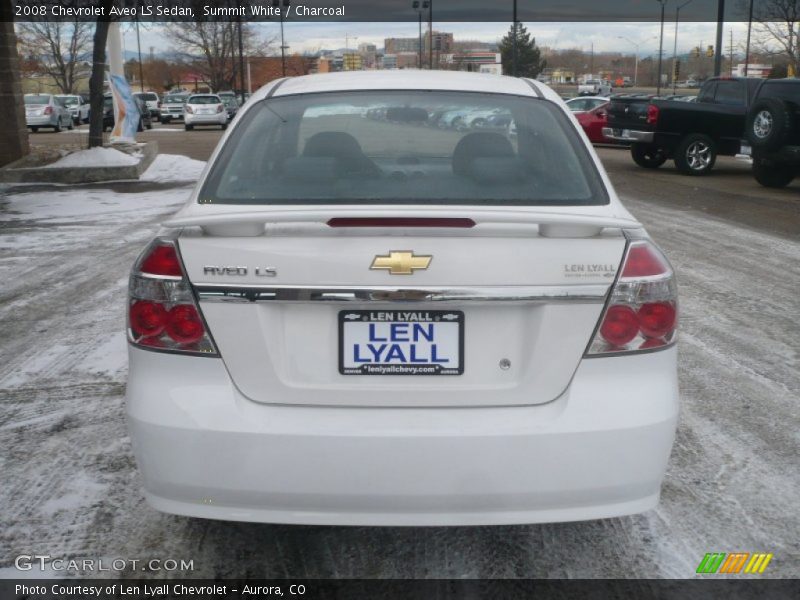 Summit White / Charcoal 2008 Chevrolet Aveo LS Sedan