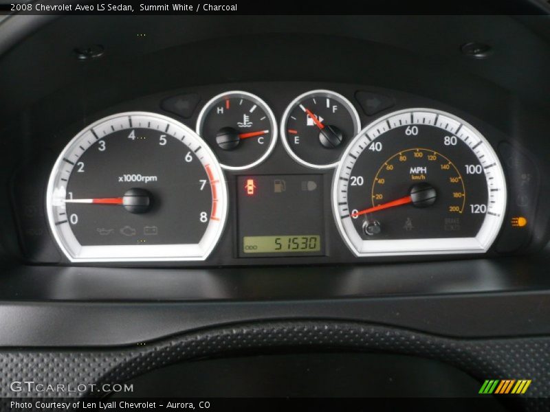Summit White / Charcoal 2008 Chevrolet Aveo LS Sedan
