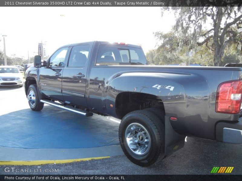 Taupe Gray Metallic / Ebony 2011 Chevrolet Silverado 3500HD LTZ Crew Cab 4x4 Dually