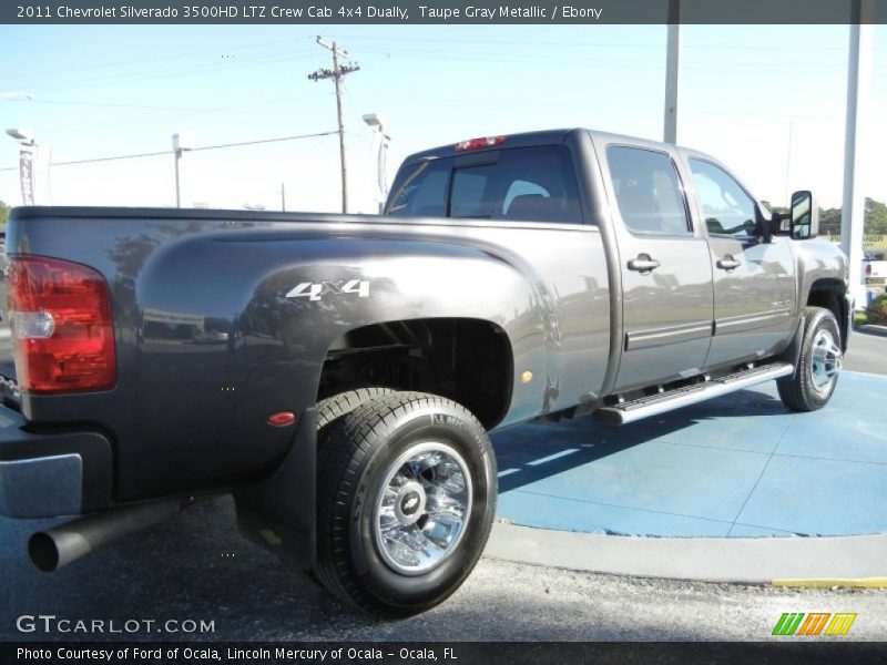 Taupe Gray Metallic / Ebony 2011 Chevrolet Silverado 3500HD LTZ Crew Cab 4x4 Dually