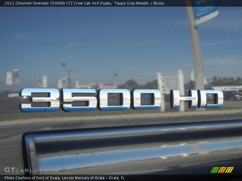 Taupe Gray Metallic / Ebony 2011 Chevrolet Silverado 3500HD LTZ Crew Cab 4x4 Dually