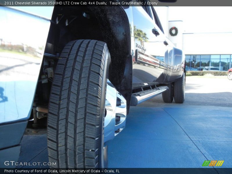 Taupe Gray Metallic / Ebony 2011 Chevrolet Silverado 3500HD LTZ Crew Cab 4x4 Dually