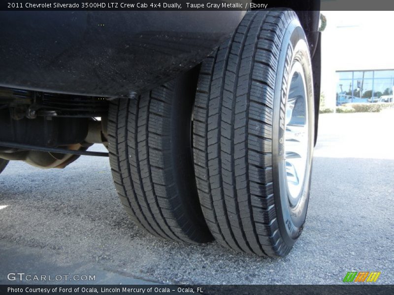 Taupe Gray Metallic / Ebony 2011 Chevrolet Silverado 3500HD LTZ Crew Cab 4x4 Dually