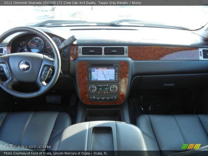 Taupe Gray Metallic / Ebony 2011 Chevrolet Silverado 3500HD LTZ Crew Cab 4x4 Dually