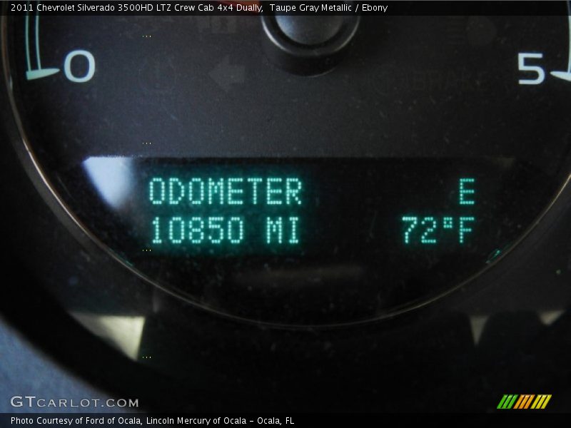Taupe Gray Metallic / Ebony 2011 Chevrolet Silverado 3500HD LTZ Crew Cab 4x4 Dually