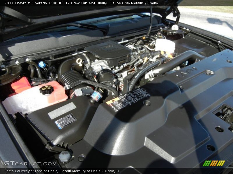 Taupe Gray Metallic / Ebony 2011 Chevrolet Silverado 3500HD LTZ Crew Cab 4x4 Dually