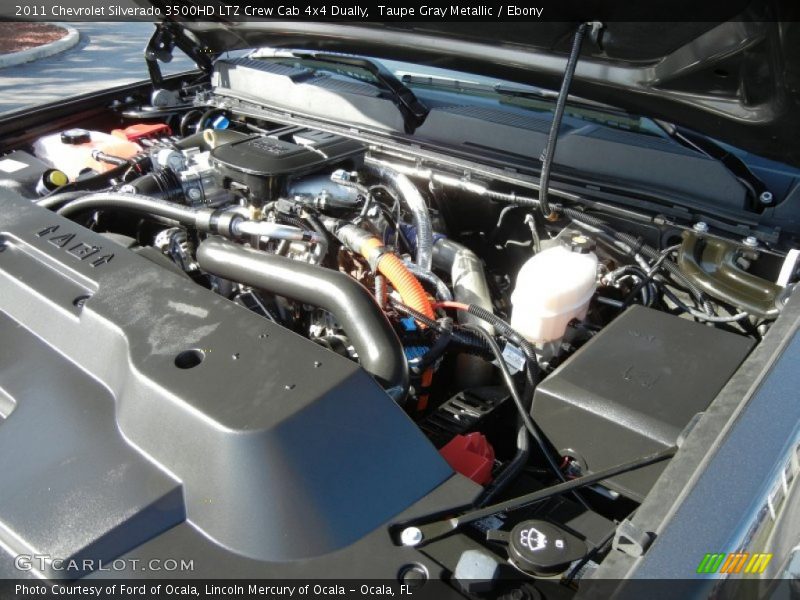 Taupe Gray Metallic / Ebony 2011 Chevrolet Silverado 3500HD LTZ Crew Cab 4x4 Dually