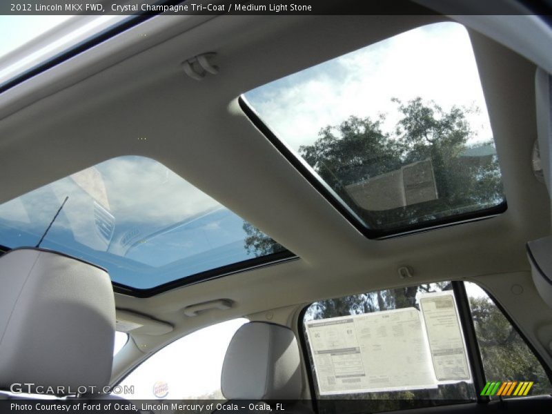 Sunroof of 2012 MKX FWD