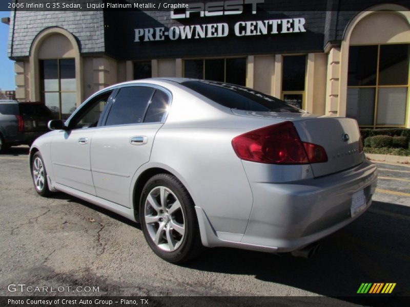 Liquid Platinum Metallic / Graphite 2006 Infiniti G 35 Sedan