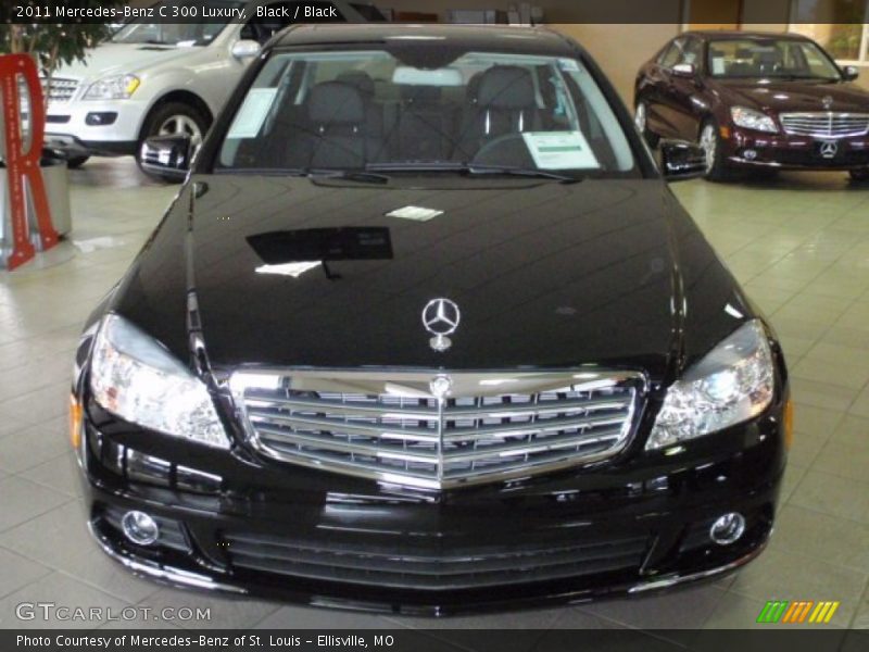 Black / Black 2011 Mercedes-Benz C 300 Luxury