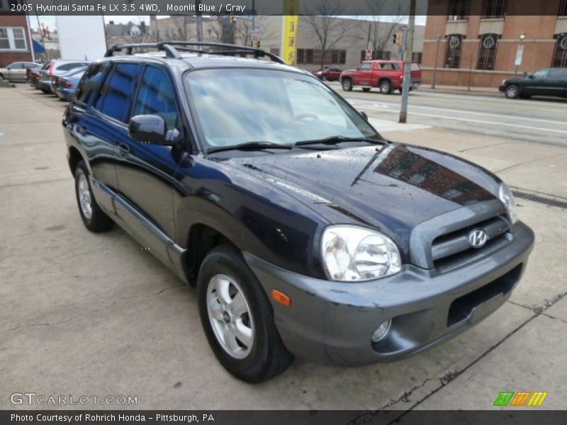 Moonlit Blue / Gray 2005 Hyundai Santa Fe LX 3.5 4WD