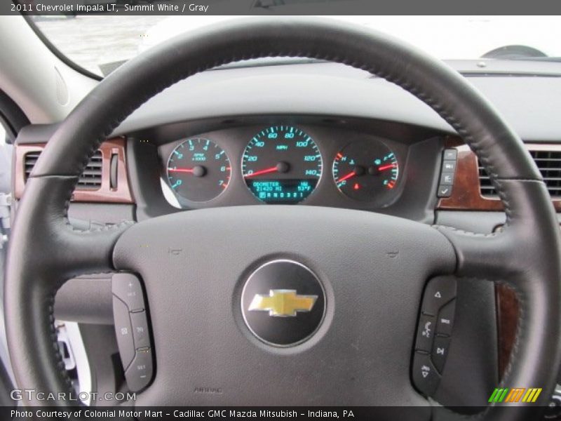 Summit White / Gray 2011 Chevrolet Impala LT
