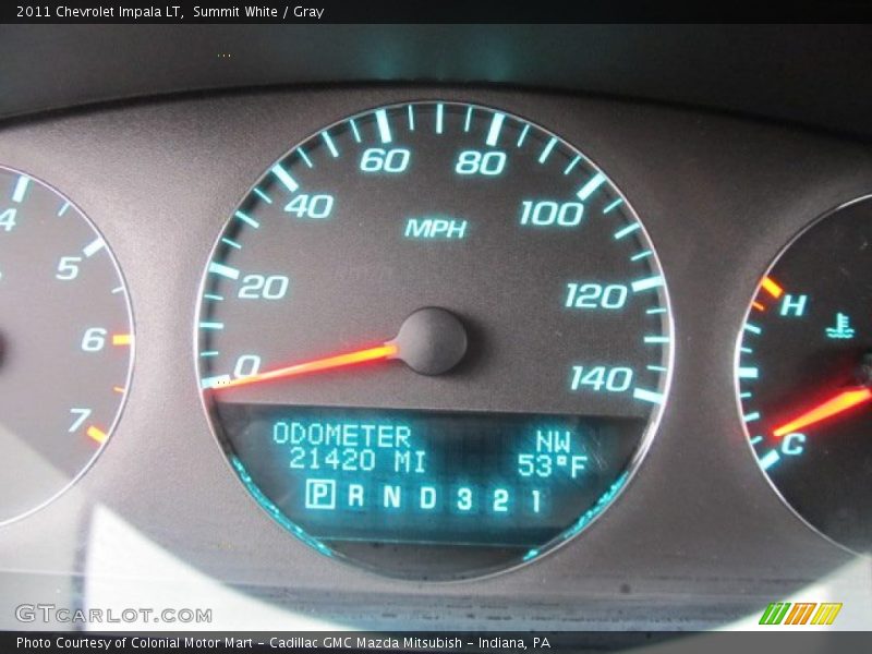 Summit White / Gray 2011 Chevrolet Impala LT