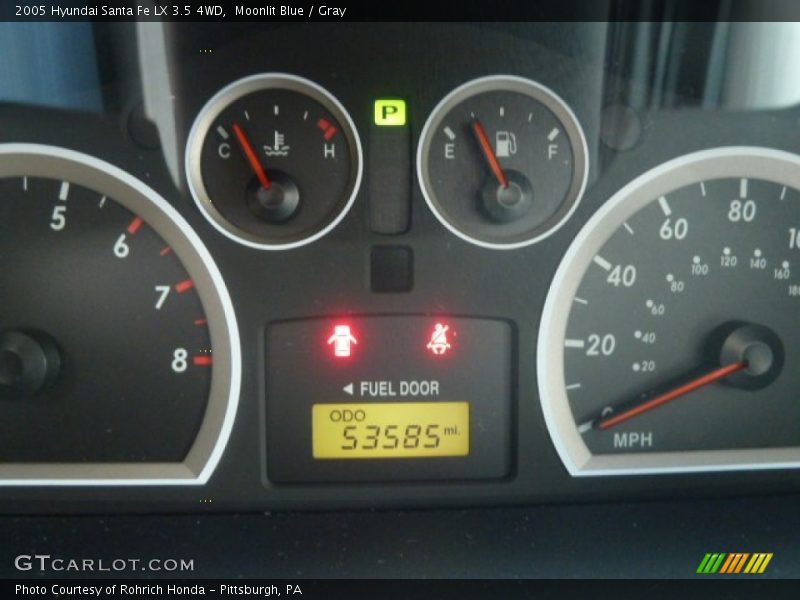 Moonlit Blue / Gray 2005 Hyundai Santa Fe LX 3.5 4WD