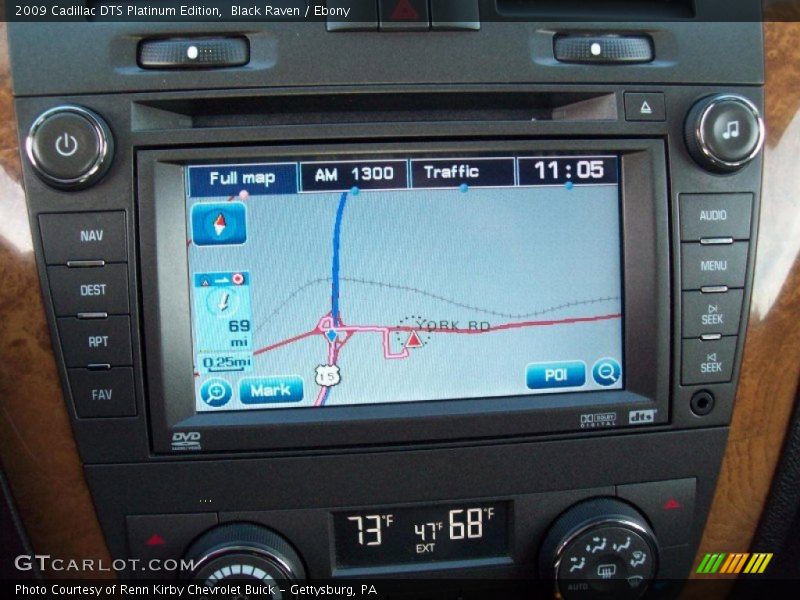 Navigation of 2009 DTS Platinum Edition