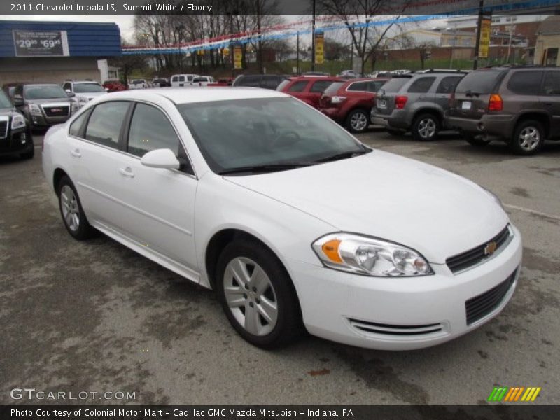 Summit White / Ebony 2011 Chevrolet Impala LS