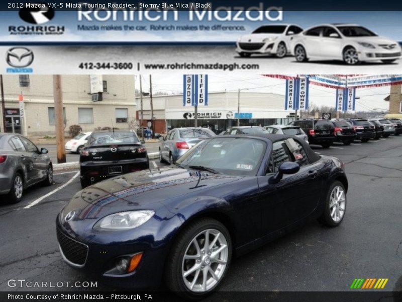 Stormy Blue Mica / Black 2012 Mazda MX-5 Miata Touring Roadster