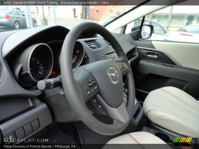 Metropolitan Gray Metallic / Sand 2012 Mazda MAZDA5 Grand Touring