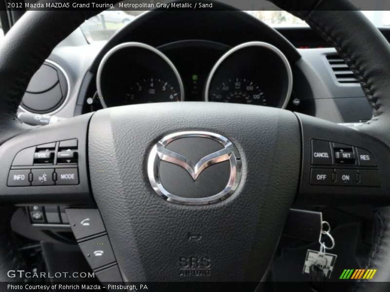 Metropolitan Gray Metallic / Sand 2012 Mazda MAZDA5 Grand Touring