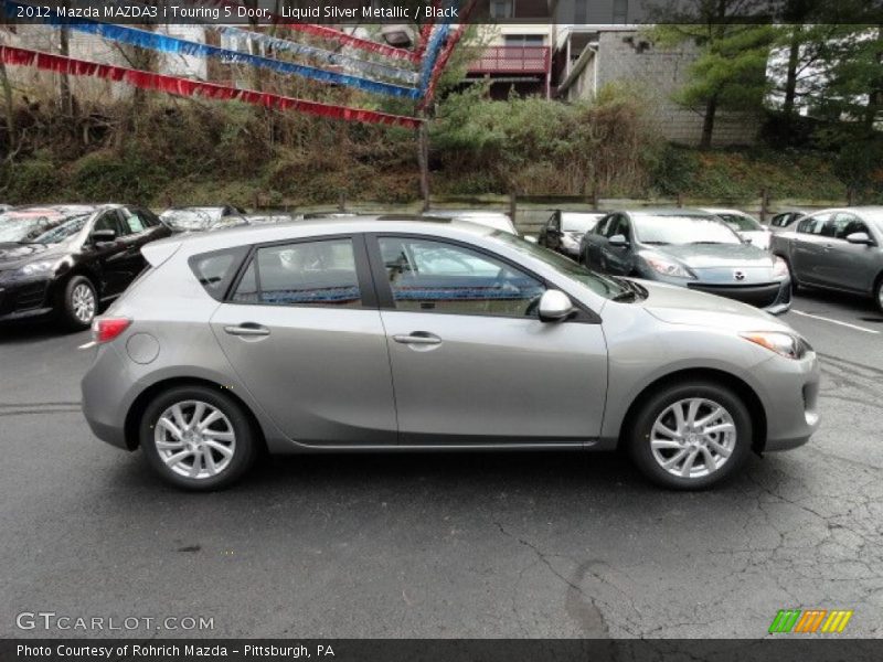 Liquid Silver Metallic / Black 2012 Mazda MAZDA3 i Touring 5 Door