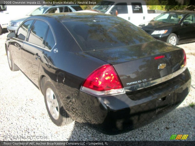 Mocha Bronze Metallic / Neutral Beige 2008 Chevrolet Impala LS