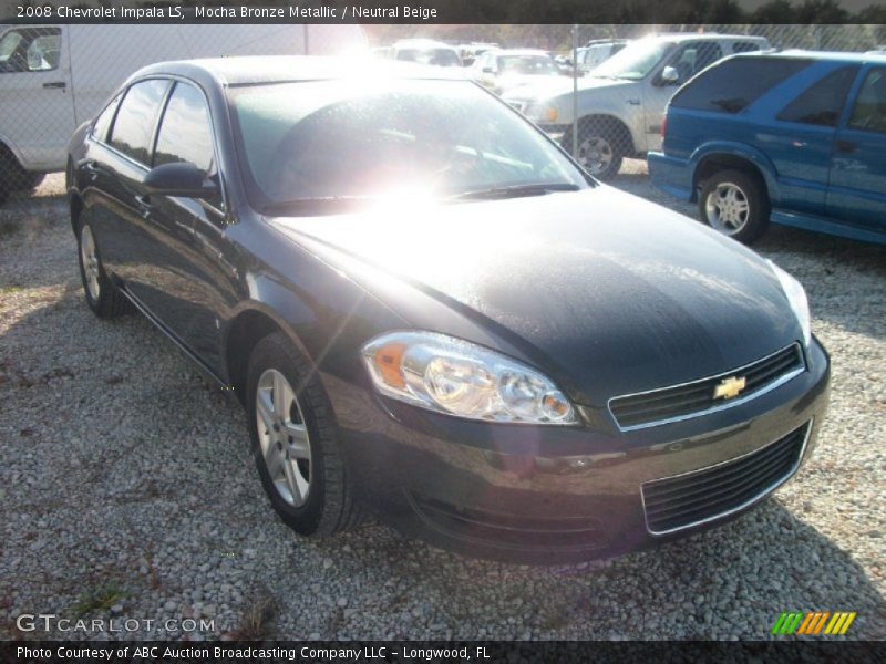 Mocha Bronze Metallic / Neutral Beige 2008 Chevrolet Impala LS