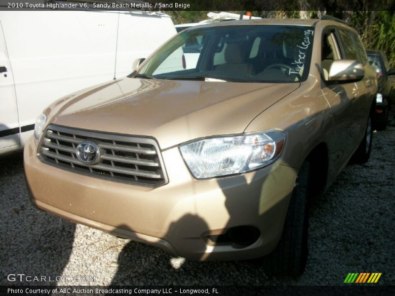 Sandy Beach Metallic / Sand Beige 2010 Toyota Highlander V6
