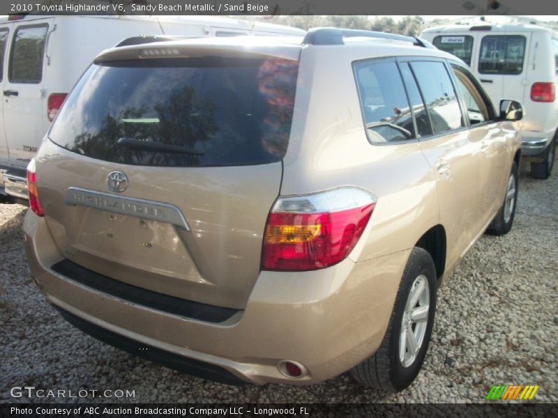 Sandy Beach Metallic / Sand Beige 2010 Toyota Highlander V6